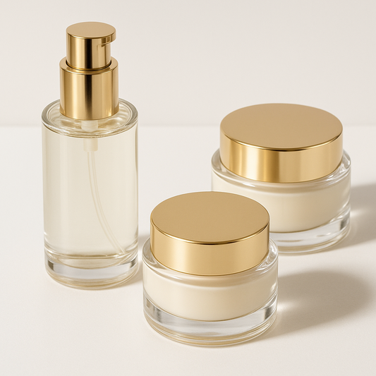 Toner with 2 cream in gold cover set of 3